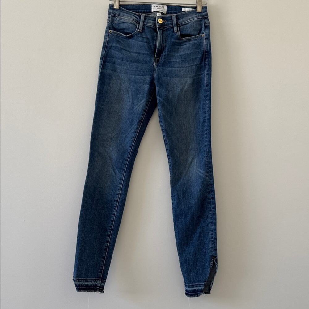 FRAME Le High Split Hem Skinny Jeans Size 26